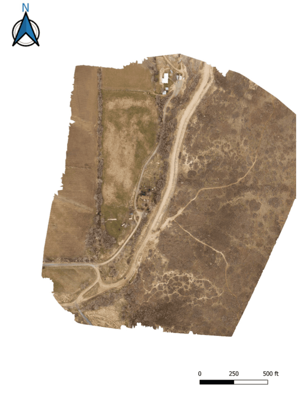 Orthomosaic aerial map